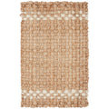 Beautiful Outdoor Handwoven Jute Doormat by Drew Barrymore, 18" X 30", White/Natural