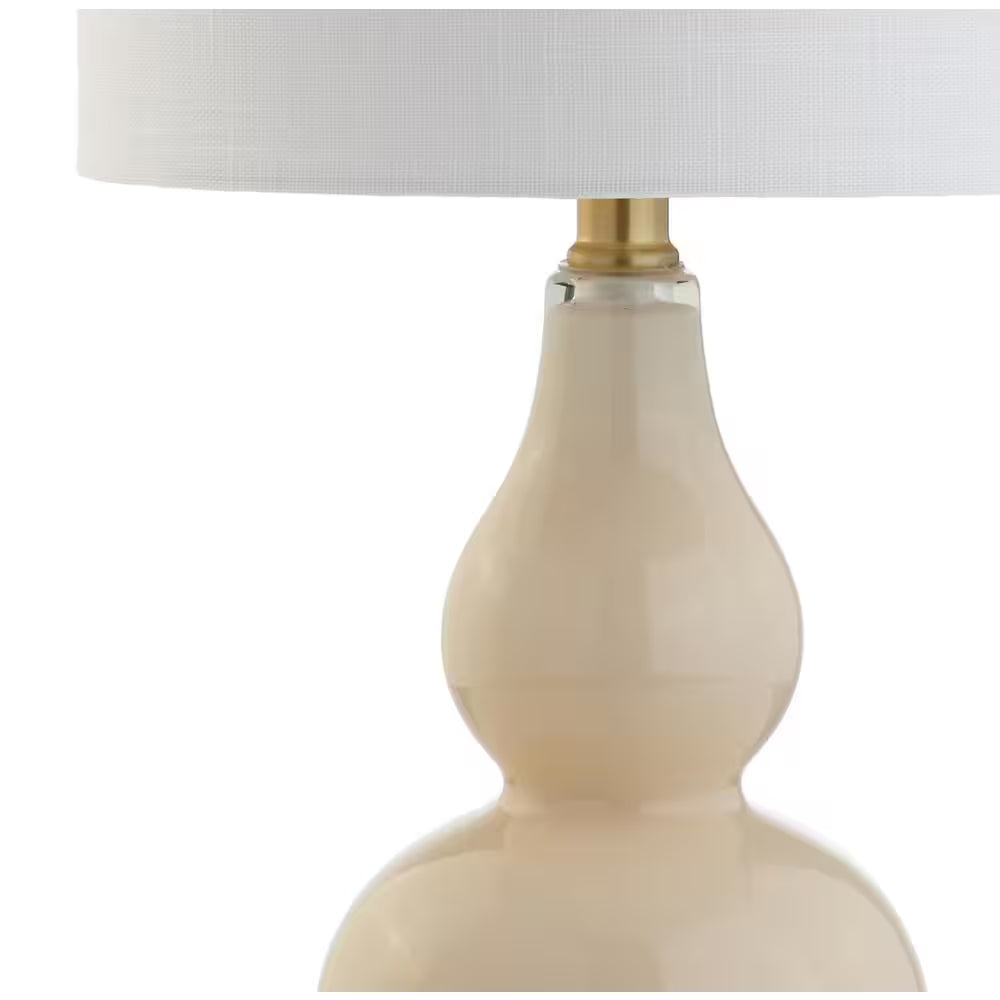 Anya 20.5 In. Mini Glass Table Lamp, Ivory