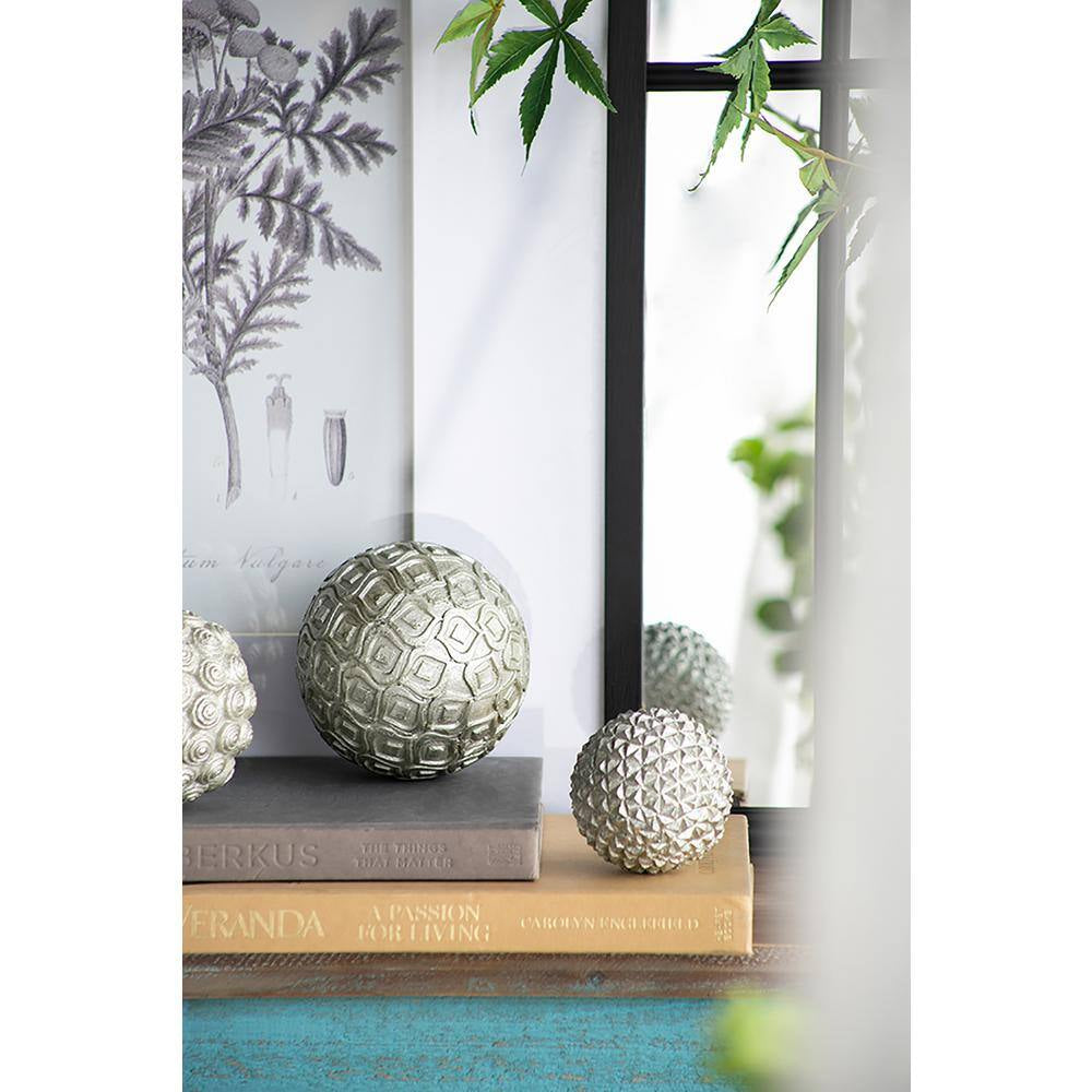 5.1 In. X 5.1 In. Gray/Silver Nahara Silver Balls Metal Work 3-Pack