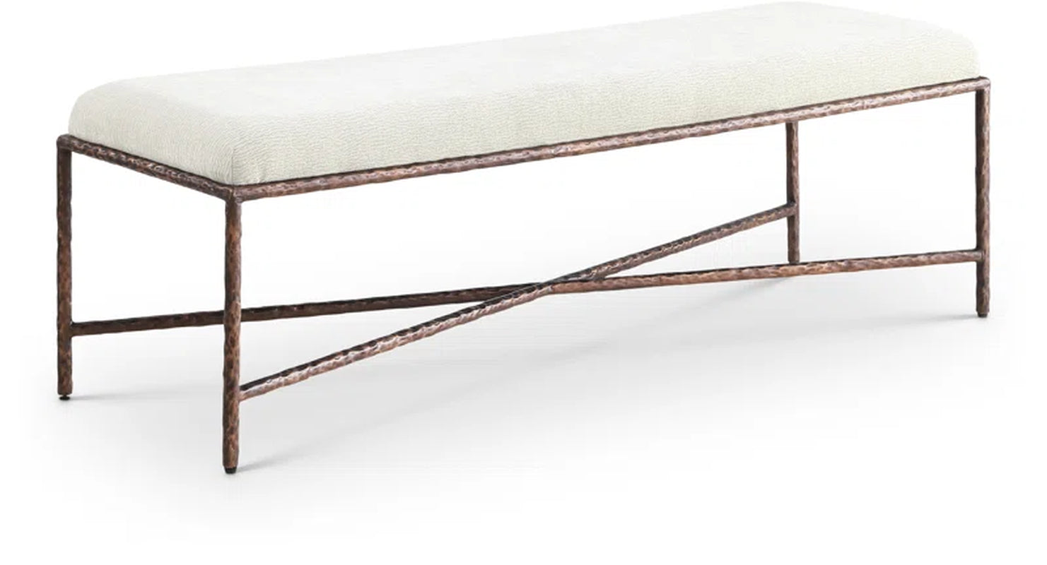 Iyania Chenille Fabric Bench