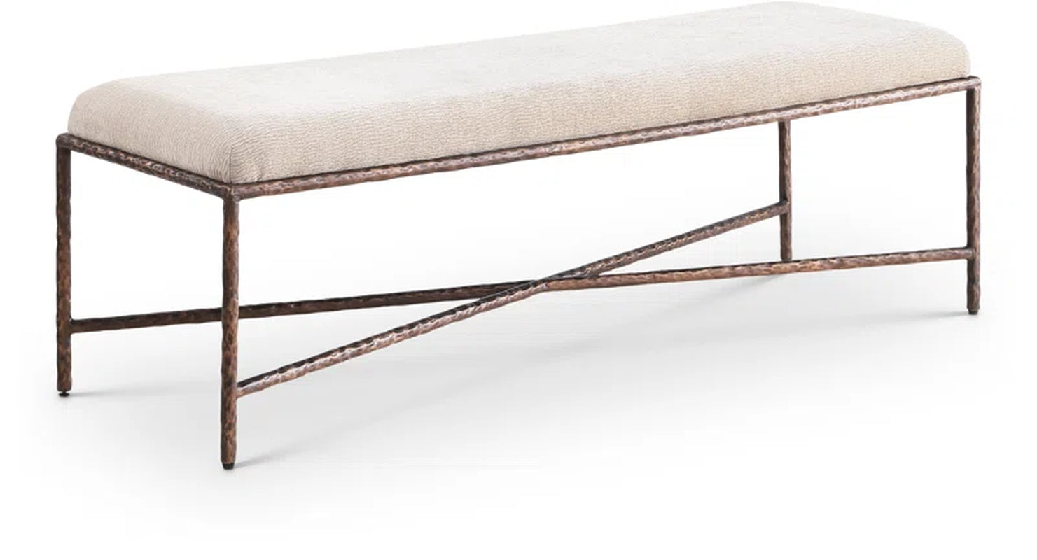 Iyania Chenille Fabric Bench
