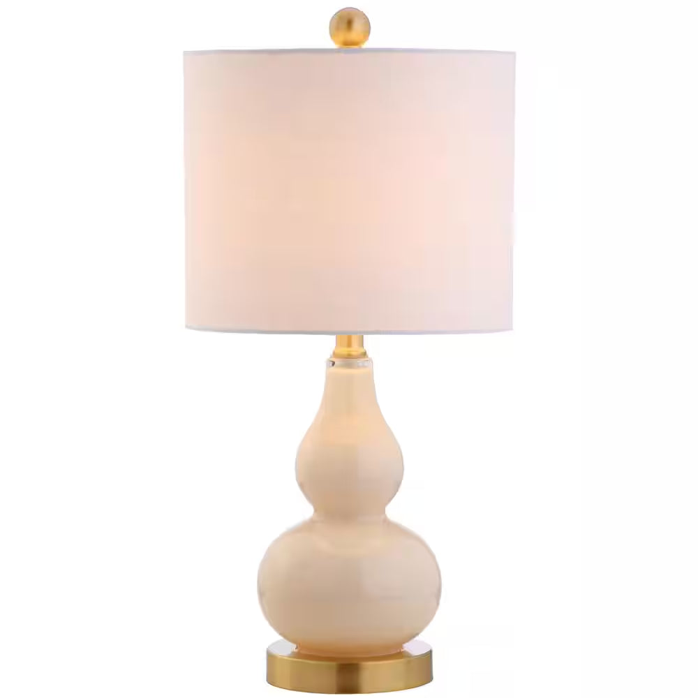 Anya 20.5 In. Mini Glass Table Lamp, Ivory