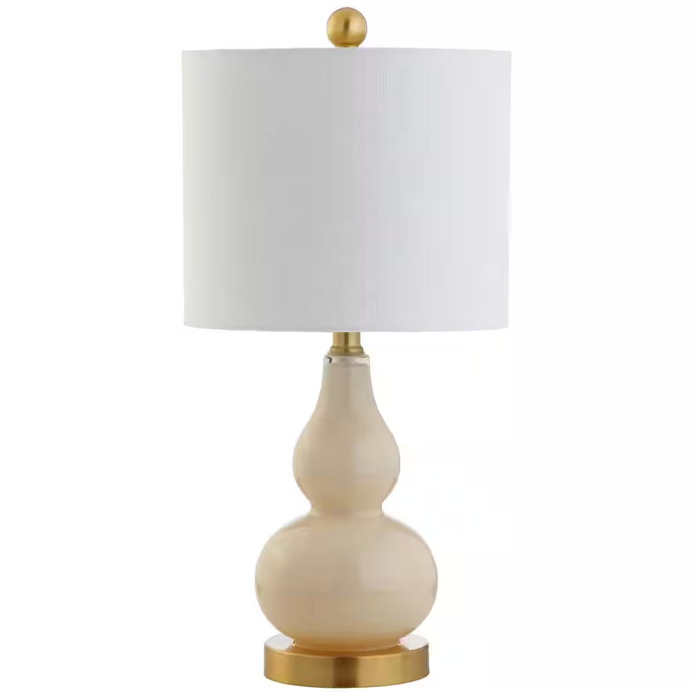 Anya 20.5 In. Mini Glass Table Lamp, Ivory