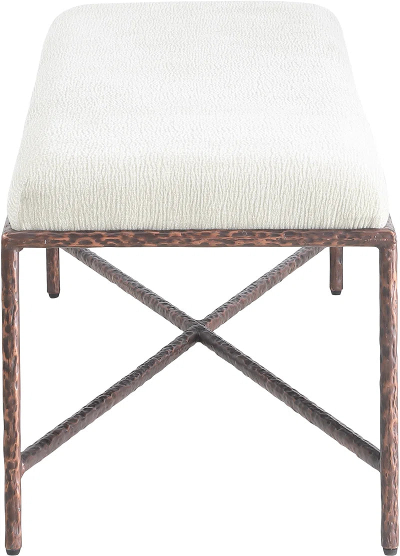Iyania Chenille Fabric Bench