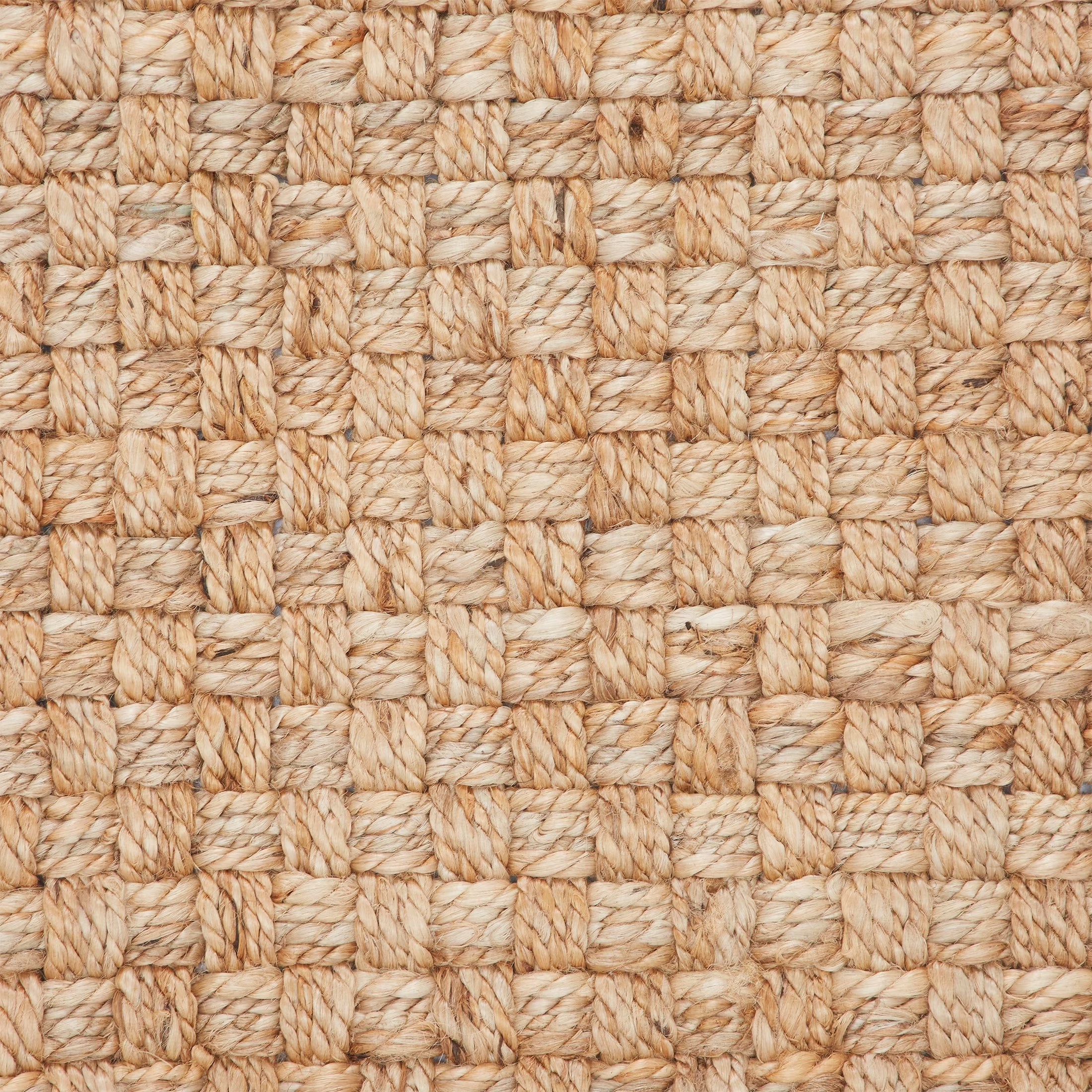 Beautiful Outdoor Handwoven Jute Doormat by Drew Barrymore, 18" X 30", White/Natural