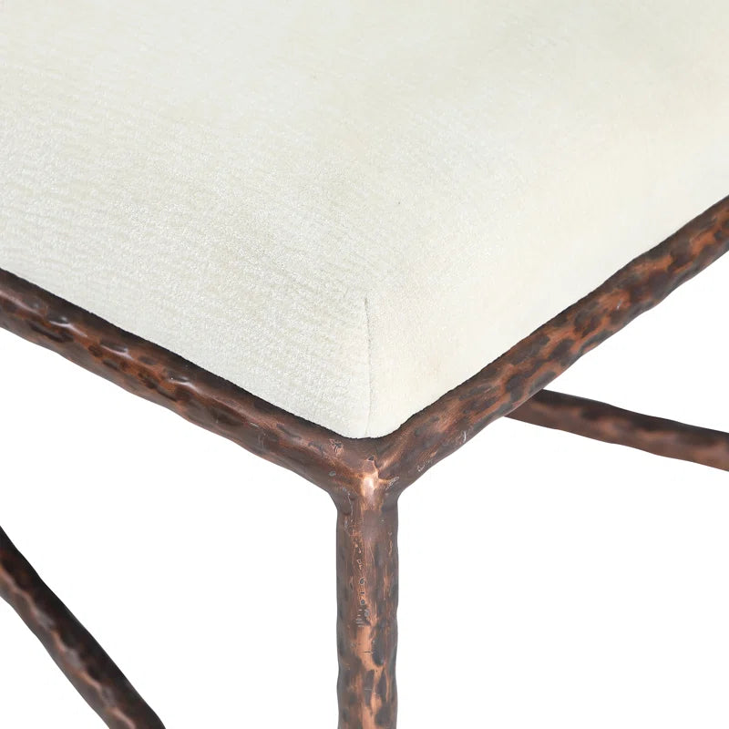 Iyania Chenille Fabric Bench