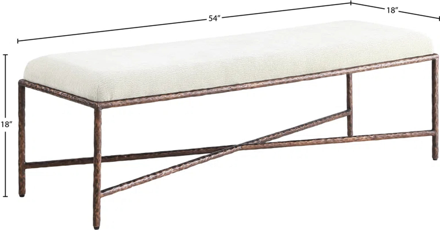 Iyania Chenille Fabric Bench