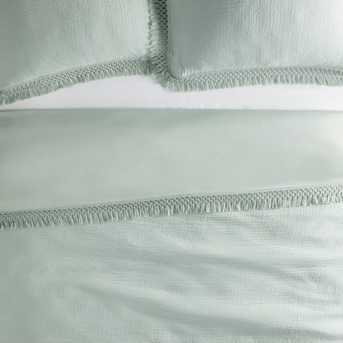 3-Piece Sage Textured Matelassé Duvet Cover Set, Full/Queen